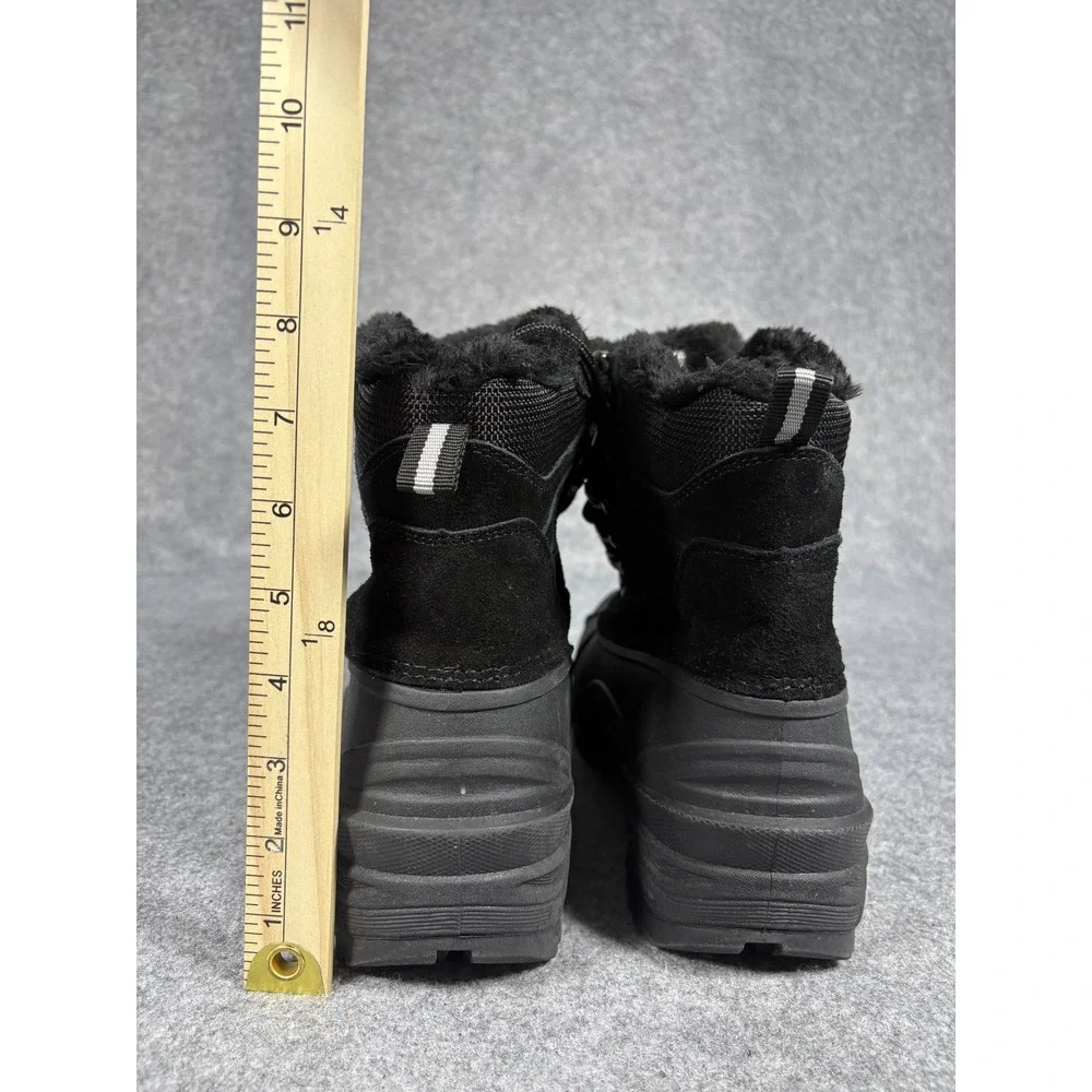 Free Soldier Tactical ACC0037 Winter Boots 8 Black Faux Fur Lined Suede